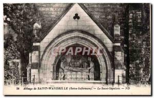 Abbey of Saint wandrile - The Holy Sepulcher - Old Postcard