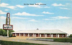 1940s BEEBE ARKANSAS Bel Mar Motel Miller Kropp postcard 611