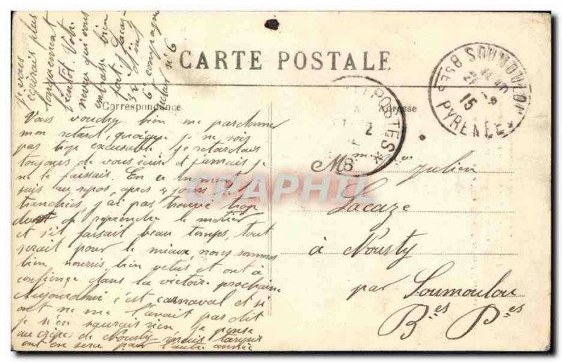Postcard Poitiers Old Town Hotel Grand Staircase of Honor Puvis de Chavanne P...