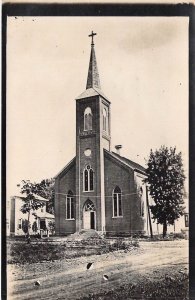 RPPC, Early Real Photo, St Josephs Church, Quincy, IL, Old Post Card