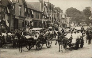 Winthrop Maine ME Street Scene Horse Wagons QUALITY PHOTOGRAPHY c1910 RPPC