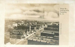 SD, Yankton, South Dakota, Third Street Looking East, The Withee Studio, RPPC