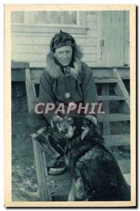 Old Postcard Polar The missionary and his companion faithful Arctic Circle Al...