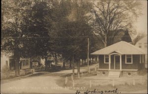 South Britain Southbury CT Library Main St. c1910 Real Photo Postcard