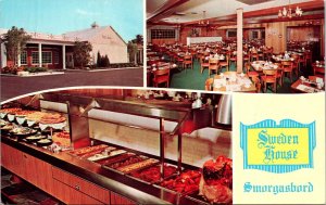 Dining Room Food Sweden House Smorgasboard Fort Lauderdale Florida Postcard