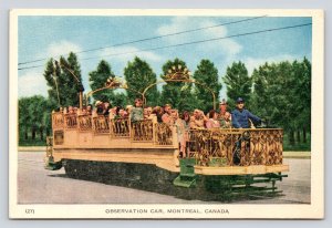 Observation Car, Montreal Canada,  Postcard  P6