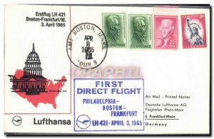 1 Letter Flight United States Boston Frankfurt March 4, 1965