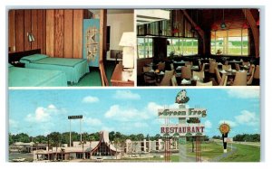 ADEL, GA ~ Roadside GREEN FROG Restaurant-MOTEL  c1960s Cook County  Postcard