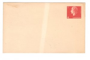 Canadian Postal Stationery Postcard Elizabeth II 4 Cent Red