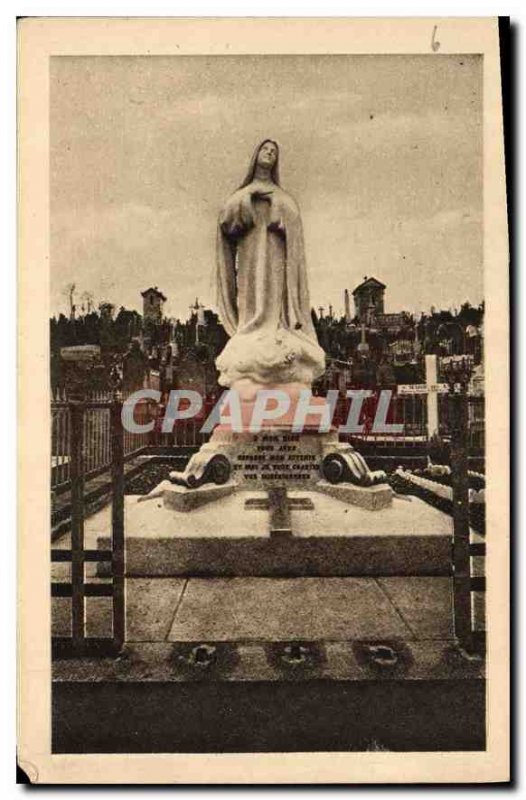 Postcard Old high Monument to the Cemetery of the Carmelites of Lisieux