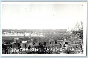 Cedar Rapids Iowa IA Postcard RPPC Photo 13 Freight Yards C R I A c1910's