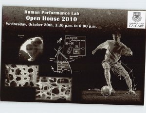 Postcard Human Performance Lab Open House 2010, University of Calgary, Canada