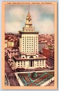 Oakland City Hall Oakland California CA Mainroad View And Skyscraper Postcard