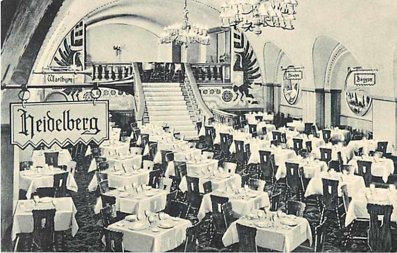 Dining Room, Eitel's Old Heidelberg Inn Randolph near State Street Chicago