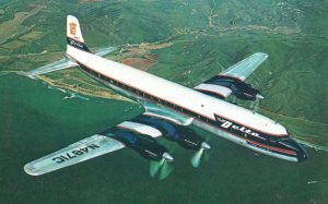 Vintage Postcard Delta Air Lines Golden Crown Radar Equipped DC-7 & DC-7B's