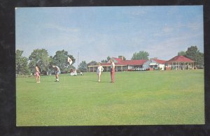 EXCELSIOR SPRINGS MISSOURI GOLF COURST PUTTING GREEN  ADVERTISING POSTCARD MO.