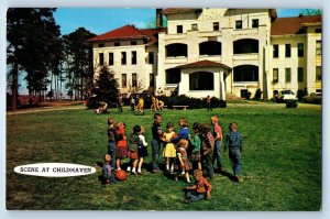 1960 Cullman Alabama Postcard Get Well Message Sorry Ill Scene Childhaven Field
