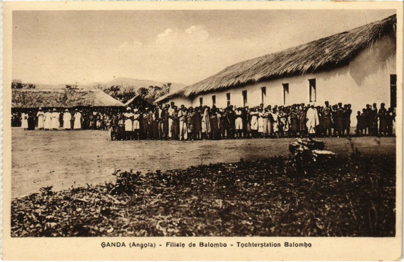 PC CPA ANGOLA / PORTUGAL, GANDA, FILIALE DE BALOMBO, Vintage Postcard (b21650)