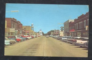 BURLINGTON COLORADO DOWNTOWN STREET SCENE OLD CARS VINTAGE POSTCARD