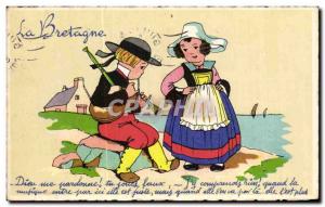 Postcard Old Folk Costume Britons