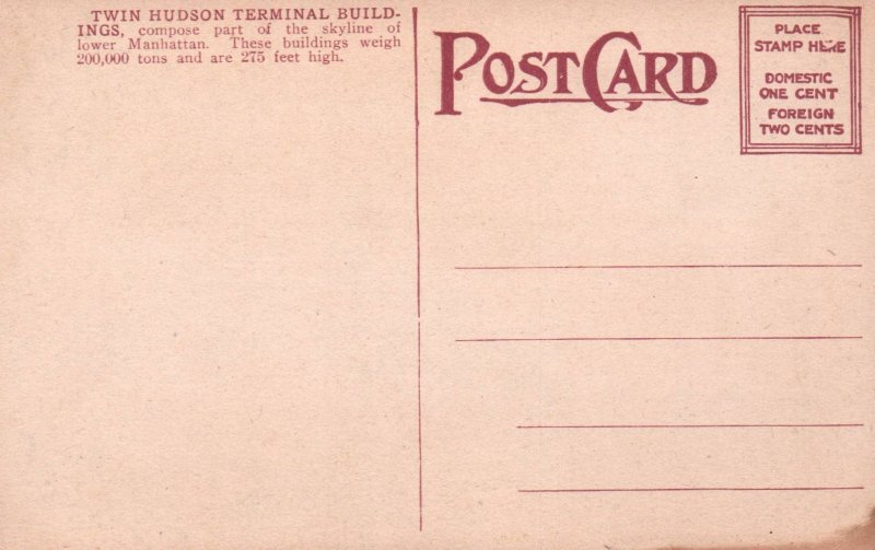 Twin Hudson Terminal Buildings,New York,NY