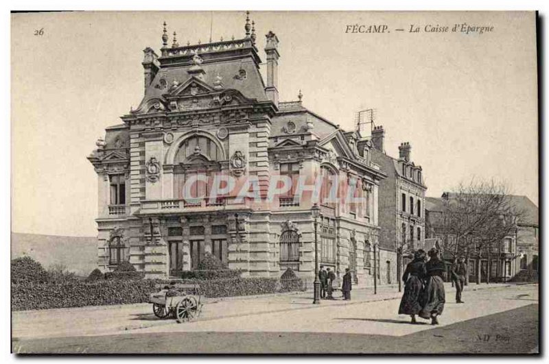 Old Postcard Bank Caisse d & # 39Epargne Fecamp