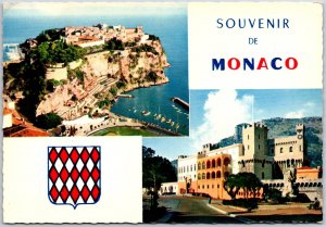 Reflets De La Cote D'Azur Le Rocher De Monaco Et Le Palais Du Prince Postcard