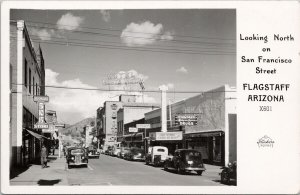 Flagstaff AZ San Francisco Street Hotel Monte Vista Frashers RPPC Postcard H28