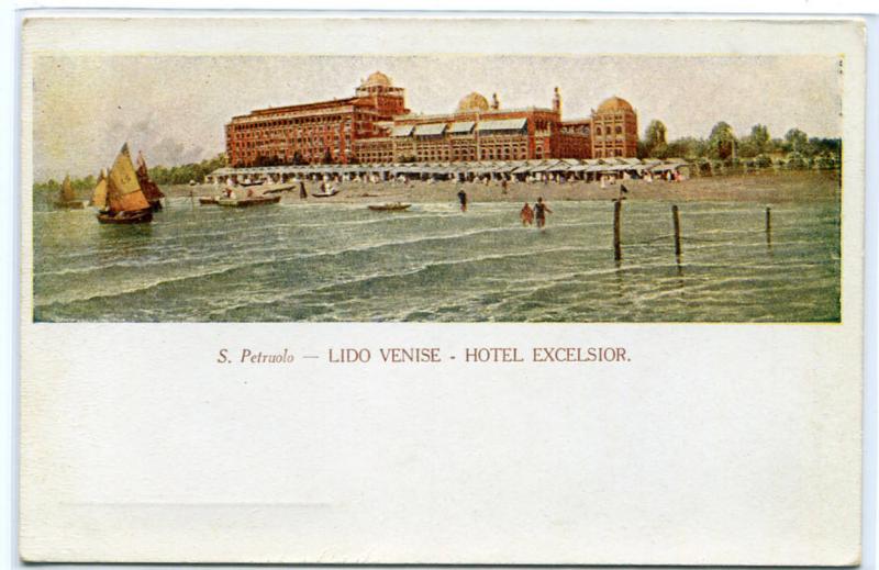 Hotel Excelsior Lido Venise Venice Italy 1910c postcard