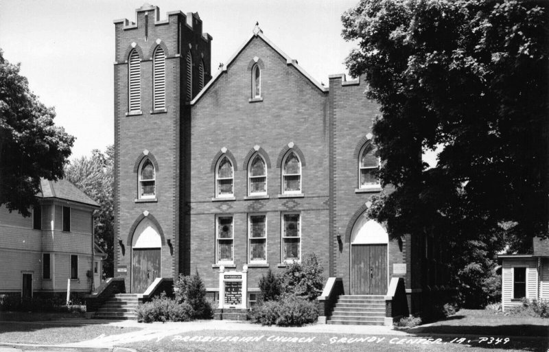 Real Photo Postcard Bethany Presbyterian Church in Grundy Center, Iowa~122170