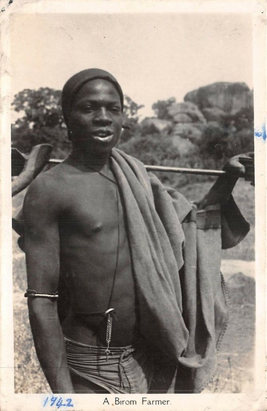 Lot119 a birom farmer nigeria africa types folklore real photo