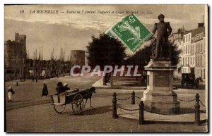 Old Postcard La Rochelle Statue of Admiral Duperre The Learning Richard