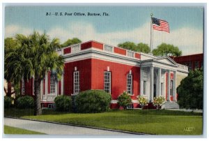 Bartow Florida FL Postcard US Post Office Building c1930's Unposted Vintage