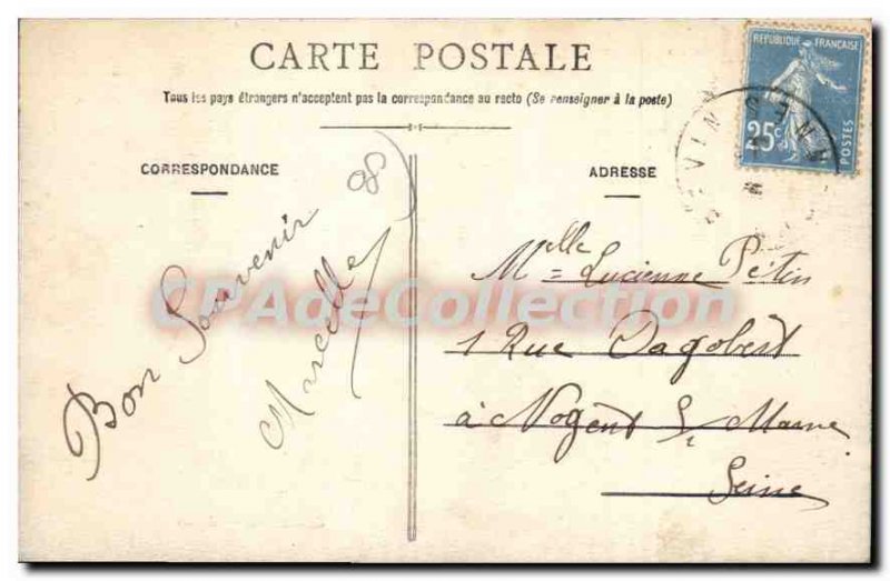 Postcard Old Chateau Regnault Bogny General view