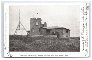 Postcard Blue Hill Observatory, Milton, MA 1905 G7
