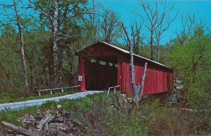 Cataract Falls Covered Bridge near Cataract, Owen County IN, Indiana