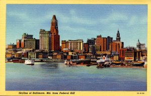 MD - Baltimore. Skyline from Federal Hill