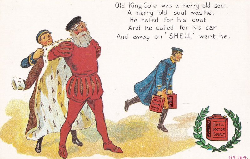 Old King Cole Shell Petrol Advertising Postcard