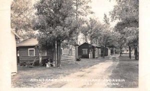 Cass Lake Minnesota Lake Andrusia Anchorage Resort Real Photo Postcard AA11696