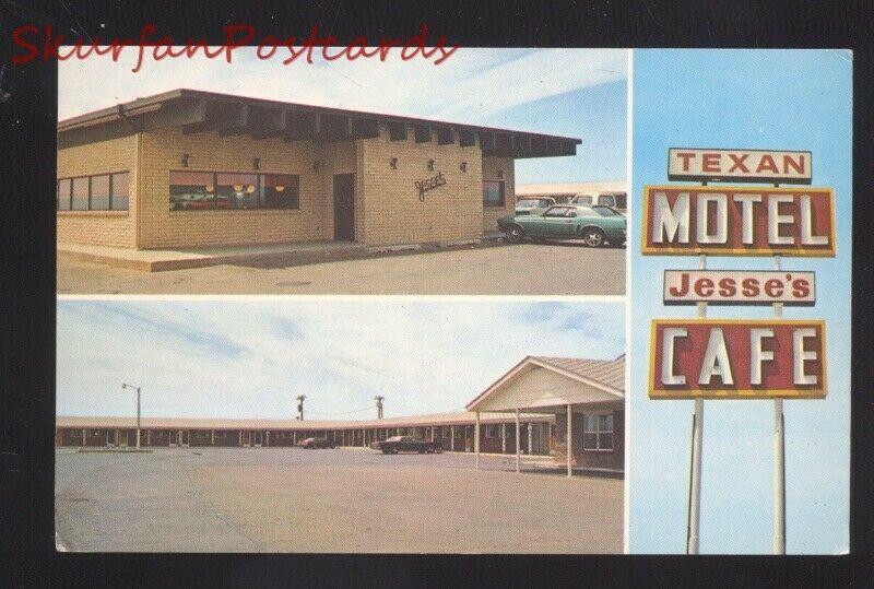 WILDORADO TEXAS ROUTE 66 TEXAN MOTEL JESSE'S CAFÉ RESTAURANT OLD POSTCARD