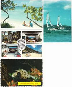 British Virgin Islands Lot of 4 Postcards 1970s-1980s