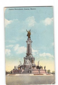 Juarez Mexico Postcard 1919 Juarez Monument