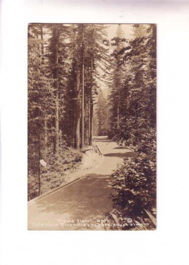 Real Photo, Figure Eight, Columbia River and Highway, Oregon