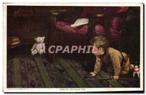 Old Postcard Fun Children Teddy Bear