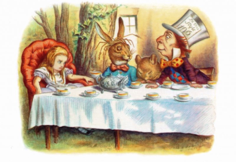 Alice In Wonderland Mad Hatters Tea Party 1911 Book Postcard