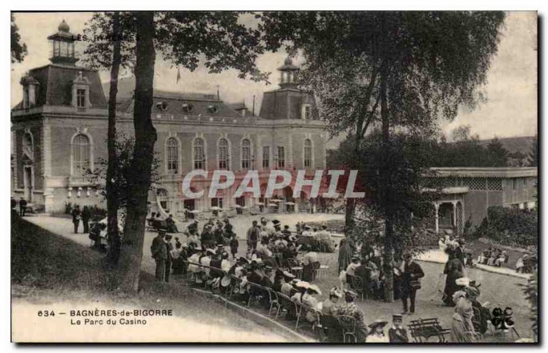 Old Postcard Bagneres de Bigorre Casino Park