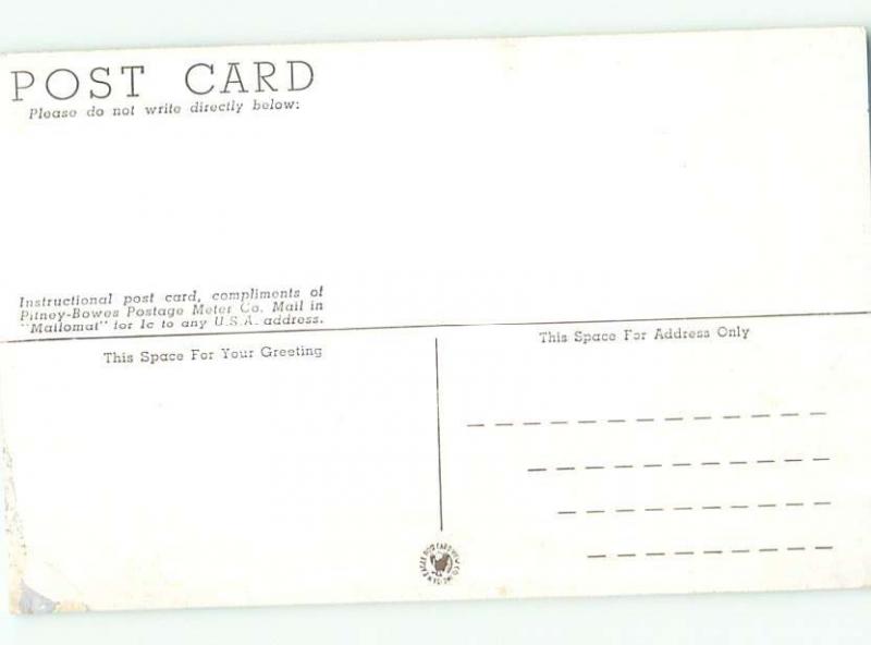 Pre-1952 Postcard Ad MIDCENTURY MODERN MAILOMAT MACHINE AC7442@