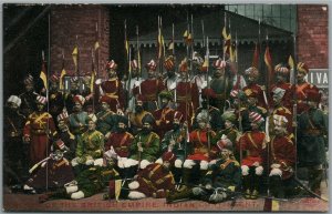 TROOPS of BRITISH EMPIRE INDIAN CONTINGENT ANTIQUE POSTCARD