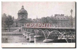 Old Postcard The Paris Institute of Arts The Bridge