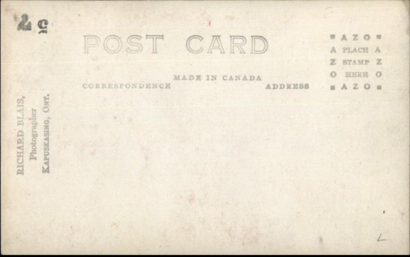 Kapuskasing Ontario c1920s-30s Real Photo Postcard